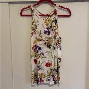 Anthro Floral Tank Top